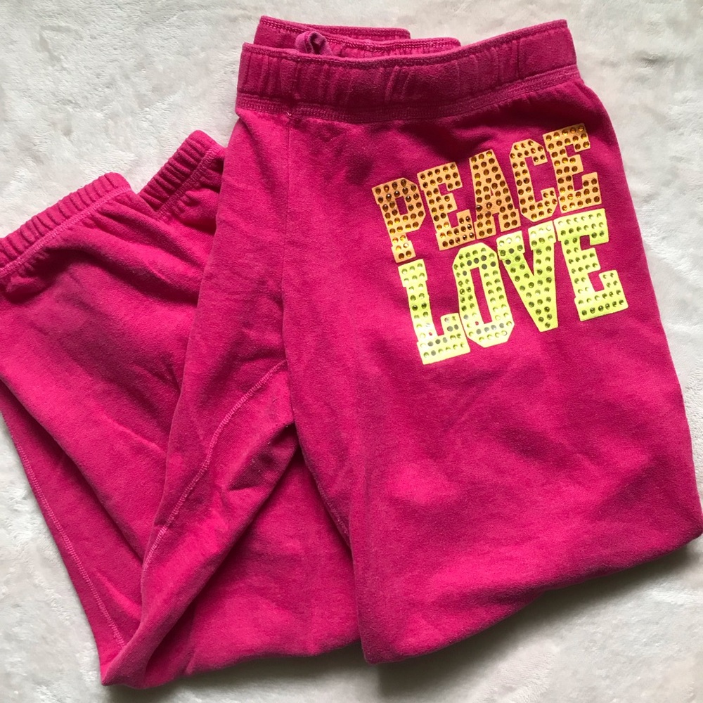 PINK cropped sweatpants